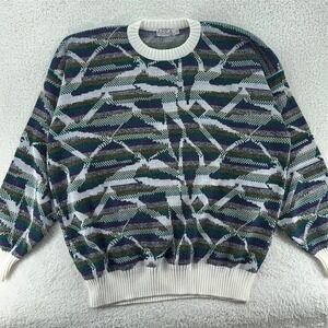 vintage AREA BY‎ TAG ICE BREAKER DESIGN KNIT SWEATER fits like XL mountain ski